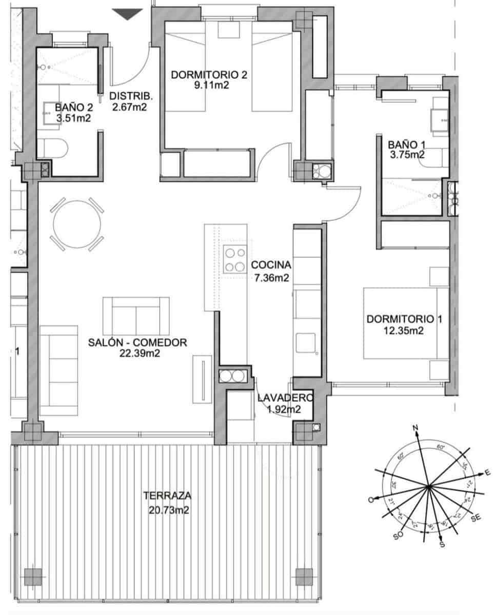 2 slaapkamer Appartement te koop in Orihuela Costa met zwembad garage - € 245.000 (Ref: 9738010)