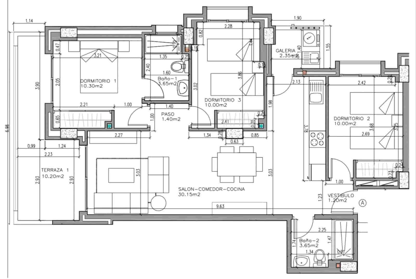 1 Zimmer Apartment zu verkaufen in La Manga del Mar Menor mit Pool Garage - 126.945 € (Ref: 9900078)