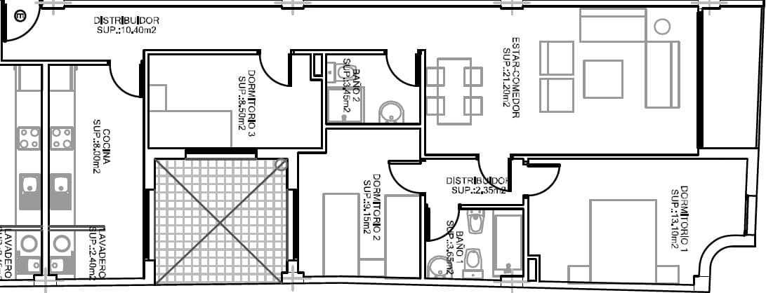 3 chambre Appartement à vendre à Fuente Alamo de Murcia avec garage - 121 800 € (Ref: 9777039)