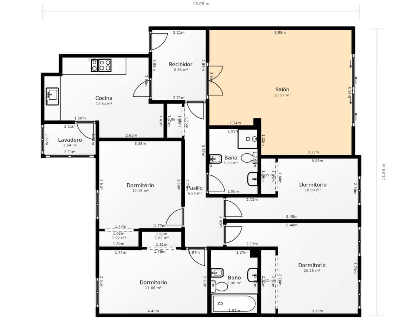 4 soveværelse Lejlighed til salg i Cordoba by med swimmingpool garage - € 375.000 (Ref: 9901539)