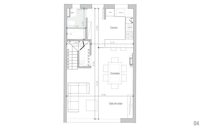3 quarto Moradia em Banda para venda em Sant Antoni de Portmany com piscina garagem - 695 000 € (Ref: 9656943)