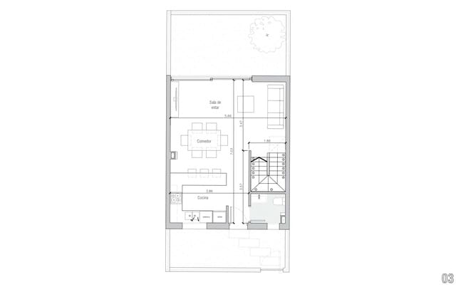 3 quarto Moradia em Banda para venda em Ibiza / Eivissa cidade com piscina garagem - 895 000 € (Ref: 9659702)