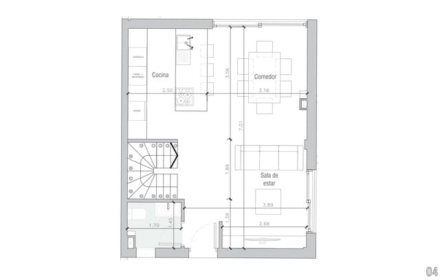 3 slaapkamer Rijtjeshuis te koop in Ibiza dorp met zwembad garage - € 925.000 (Ref: 9659708)