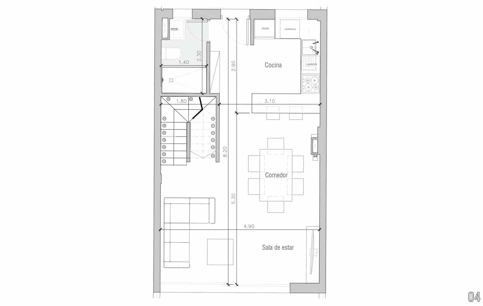 3 quarto Moradia em Banda para venda em Sant Antoni de Portmany com piscina - 795 000 € (Ref: 9664058)