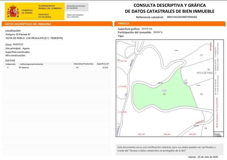 Grunde uden byggetilladelser til salg i Los Realejos - € 480.000 (Ref: 10020989)
