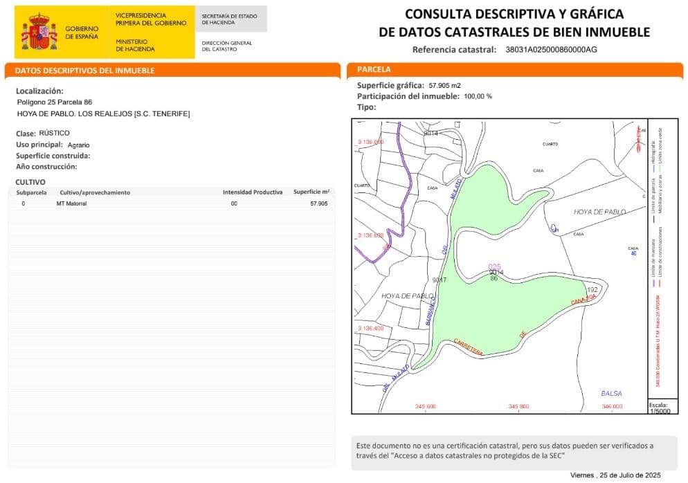 Grunde uden byggetilladelser til salg i Los Realejos - € 480.000 (Ref: 10020989)