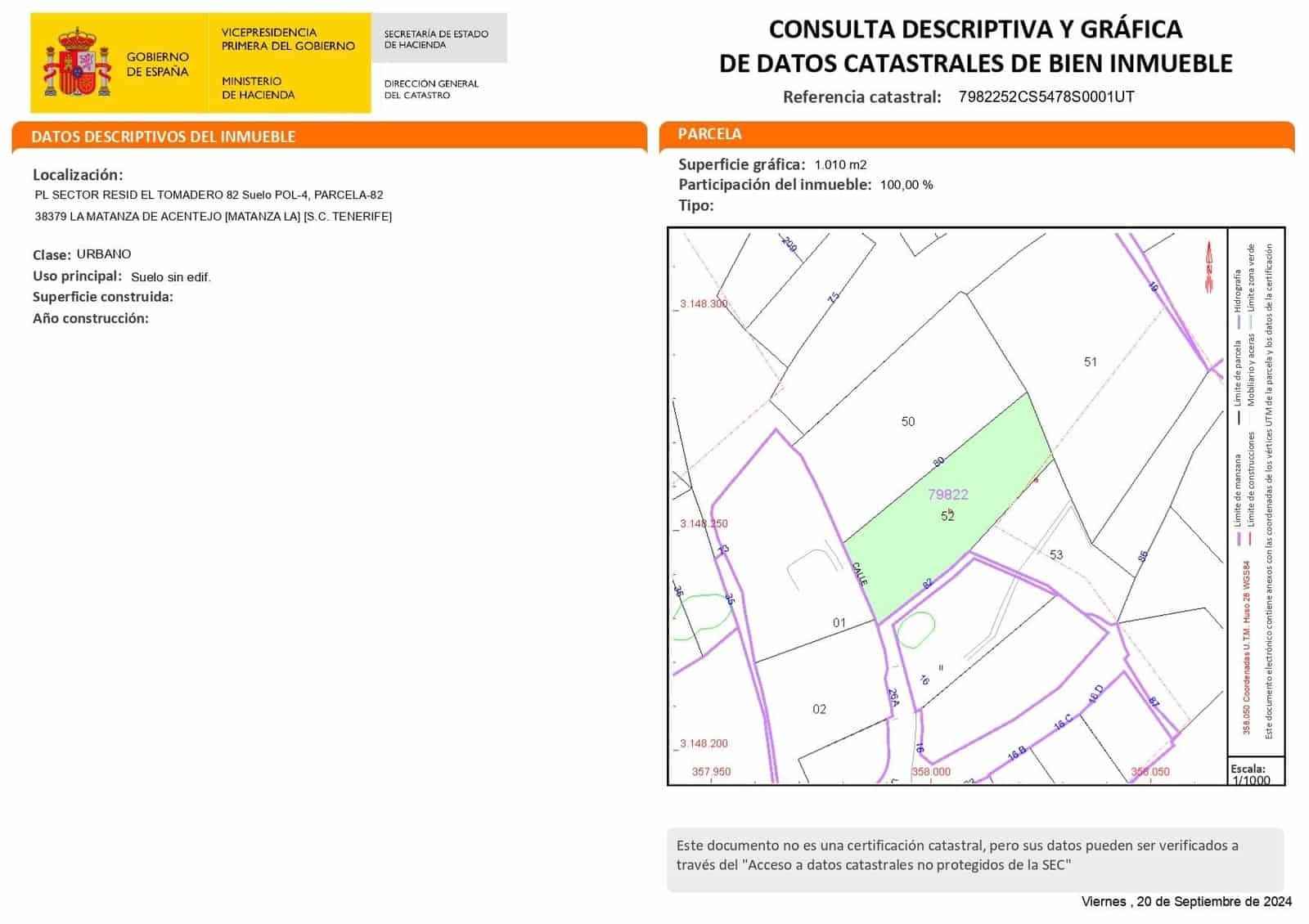 Area Edificabile in vendita in La Matanza de Acentejo - 120.000 € (Rif: 9892738)