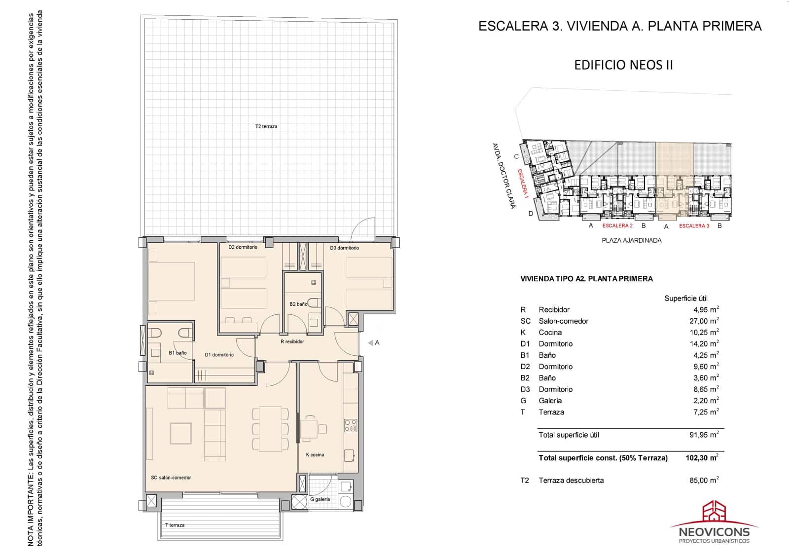 3 makuuhuone Asunto myytävänä paikassa Castello de la Plana mukana 
autotalli - 296 000 € (Ref: 9672756)