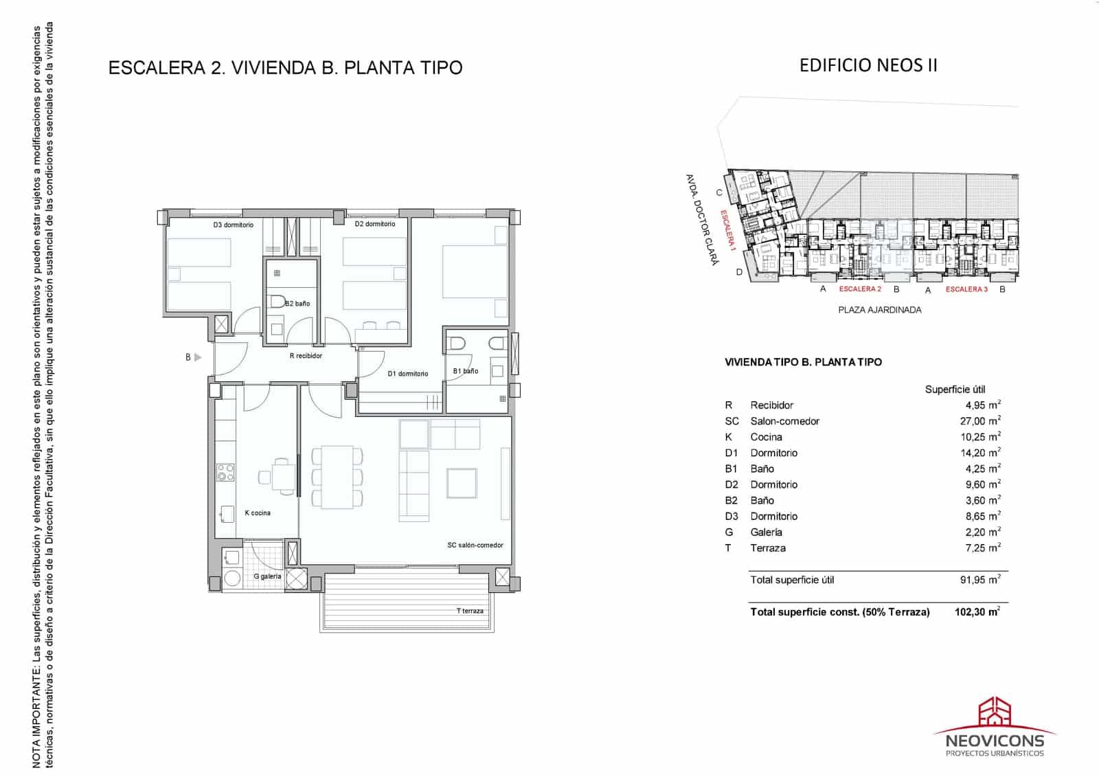 3 Zimmer Wohnung zu verkaufen in Castello de la Plana - 270.000 € (Ref: 9675935)