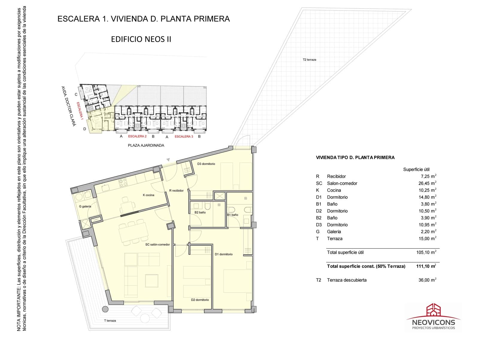 3 bedroom Penthouse for sale in Castello de la Plana with garage - € 310,000 (Ref: 9850555)
