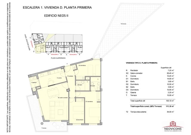 3 soveværelse Penthouse til salg i Centro, Castelló de la Plana med garage - € 310.000 (Ref: 9850555)