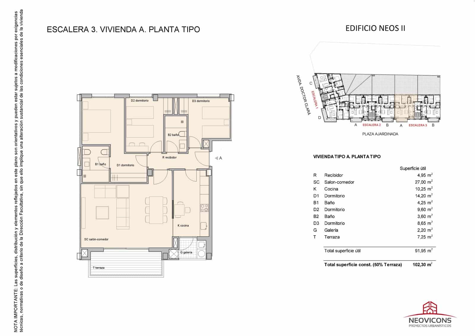 3 Zimmer Wohnung zu verkaufen in Castello de la Plana mit Garage - 300.000 € (Ref: 9852068)