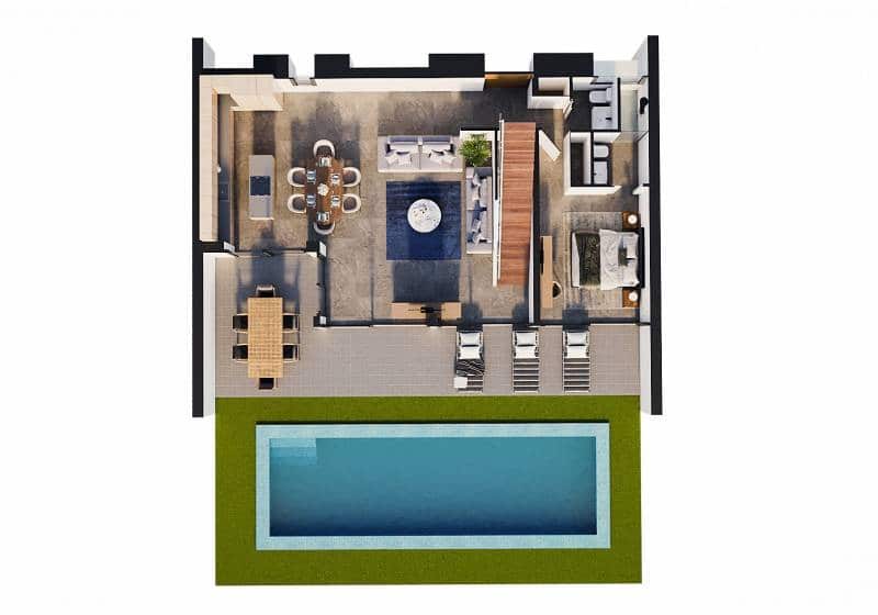 Chalet de 3 habitaciones en Calpe / Calp en venta con piscina - 1.199.000 € (Ref: 9798972)