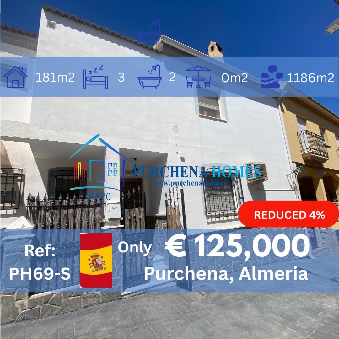 3 quarto Moradia para venda em Purchena - 125 000 € (Ref: 9836839)