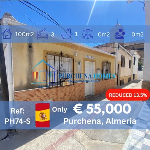 3 bedroom Bungalow for sale in Purchena - € 55,000 (Ref: 9836842)