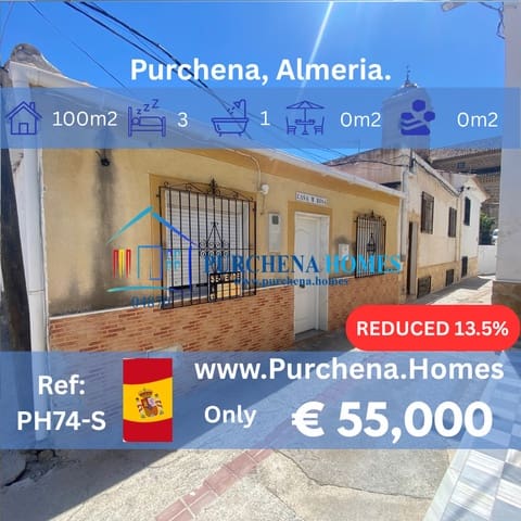 3 bedroom Bungalow for sale in Purchena - € 55,000 (Ref: 9836842)