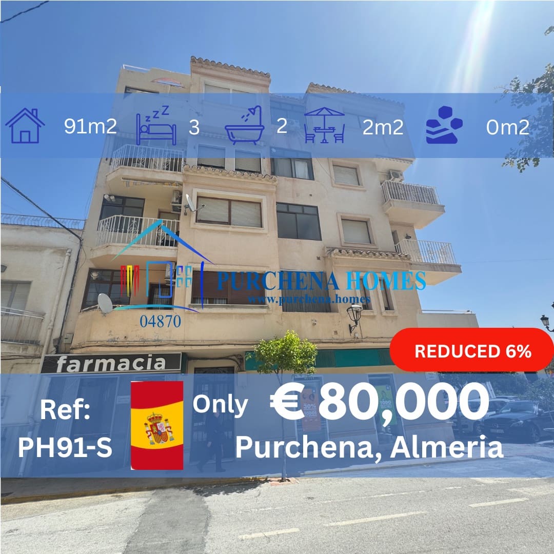 3 bedroom Apartment for sale in Purchena - € 80,000 (Ref: 9836844)