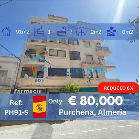 3 bedroom Apartment for sale in Purchena - € 80,000 (Ref: 9836844)