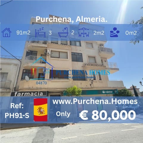 3 chambre Appartement à vendre à Purchena - 80 000 € (Ref: 9836844)
