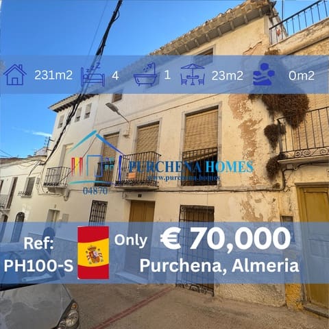 4 slaapkamer Villa te koop in Purchena - € 70.000 (Ref: 9836848)