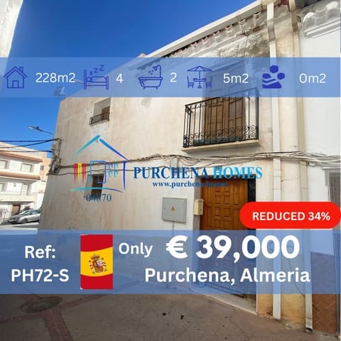 4 slaapkamer Huis te koop in Purchena - € 39.000 (Ref: 9836850)