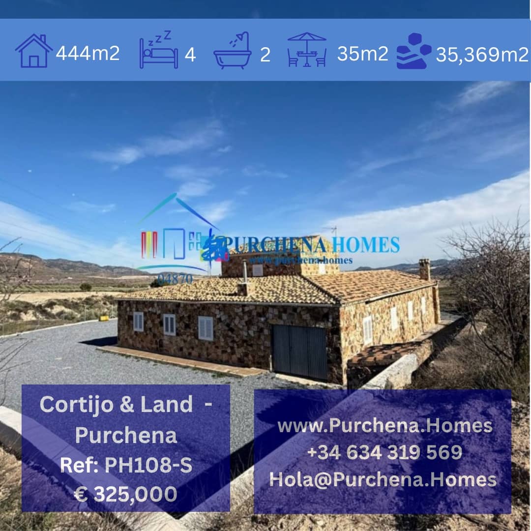 Finca/Casa Rural de 4 habitaciones en Purchena en venta con piscina - 299.000 € (Ref: 9836851)