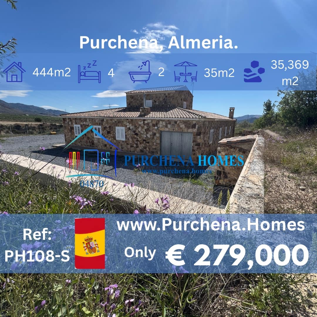 4 camera da letto Finca/Casa di Campagna in vendita in Purchena con piscina garage - 279.000 € (Rif: 9836851)
