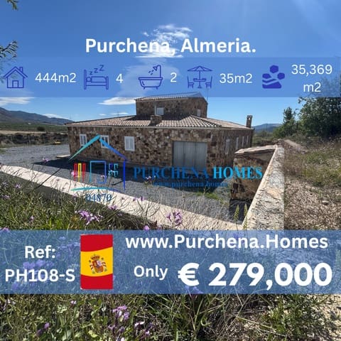 4 bedroom Finca/Country House for sale in Purchena with pool garage - € 279,000 (Ref: 9836851)