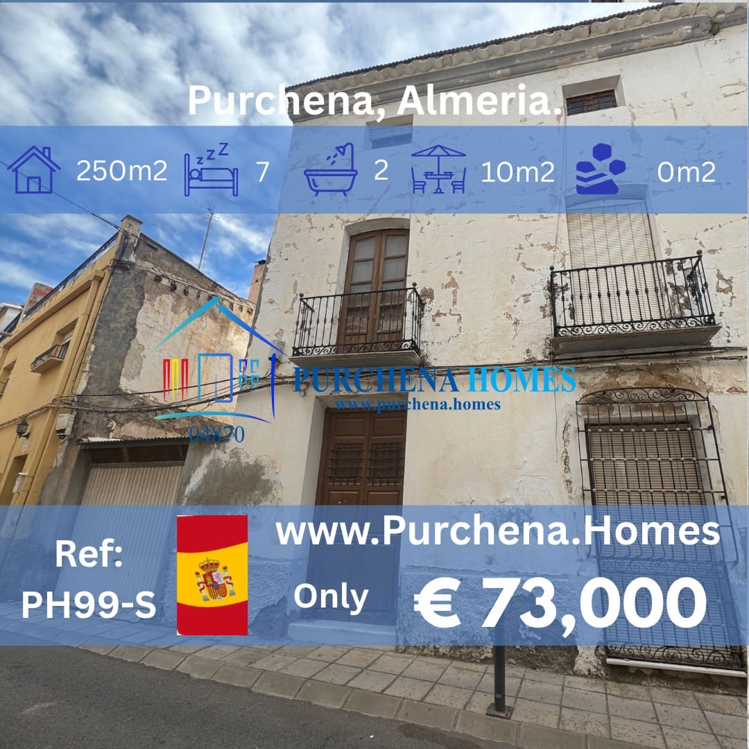7 bedroom Townhouse for sale in Purchena with garage - € 73,000 (Ref: 9843864)