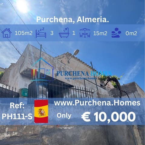 3 chambre Maison de Ville à vendre à Purchena - 10 000 € (Ref: 9855963)