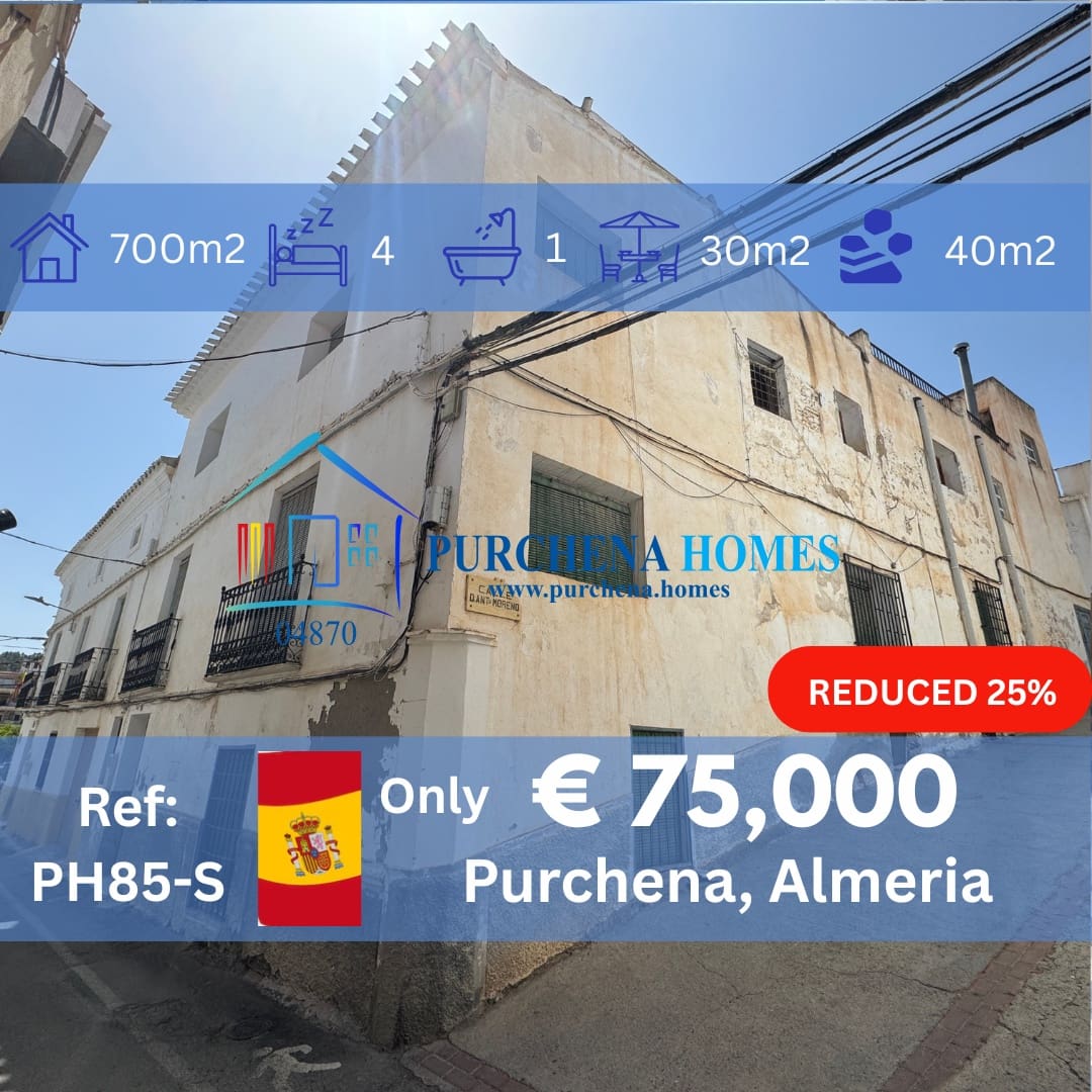 4 slaapkamer Huis te koop in Purchena - € 75.000 (Ref: 9873777)