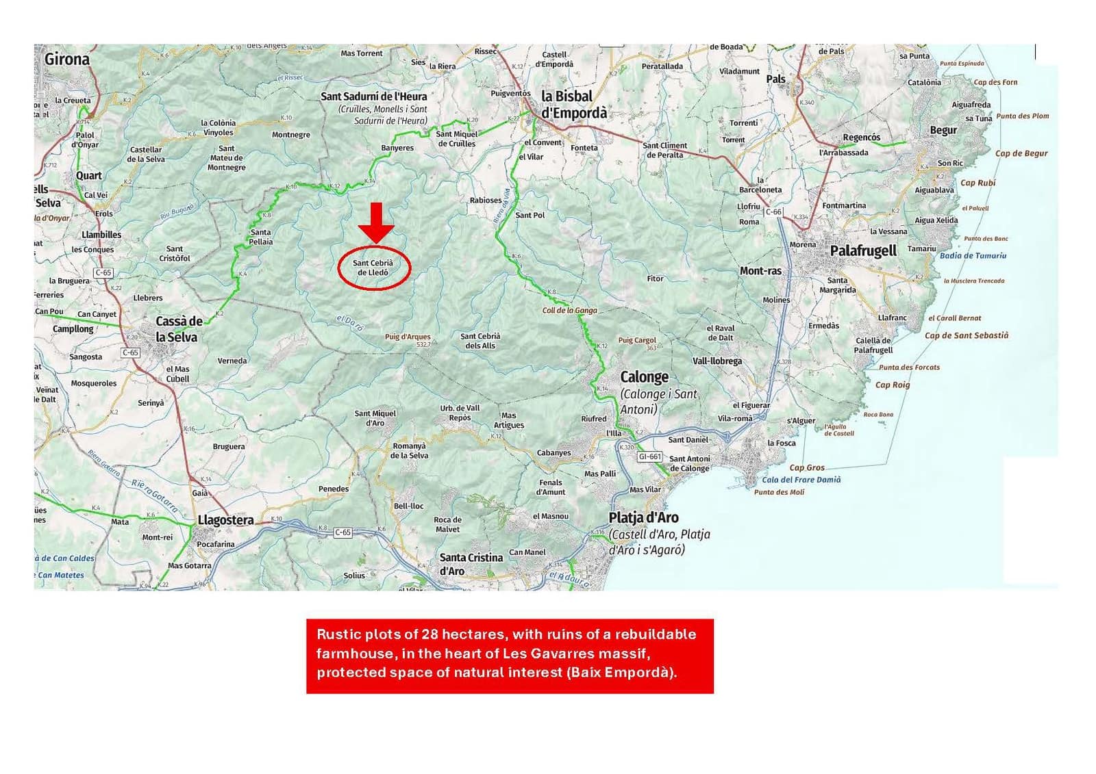 Ruine zu verkaufen in Cruilles Monells i Sant Sadurni de I'Heura - 220.000 € (Ref: 9734150)