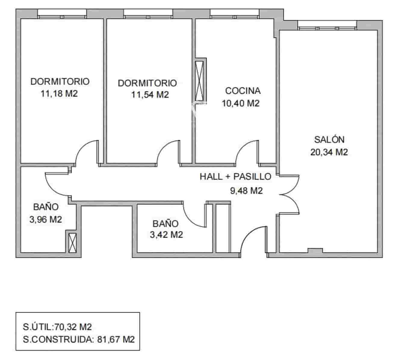 2 bedroom Flat for rent in Gijon - € 995 (Ref: 10037653)