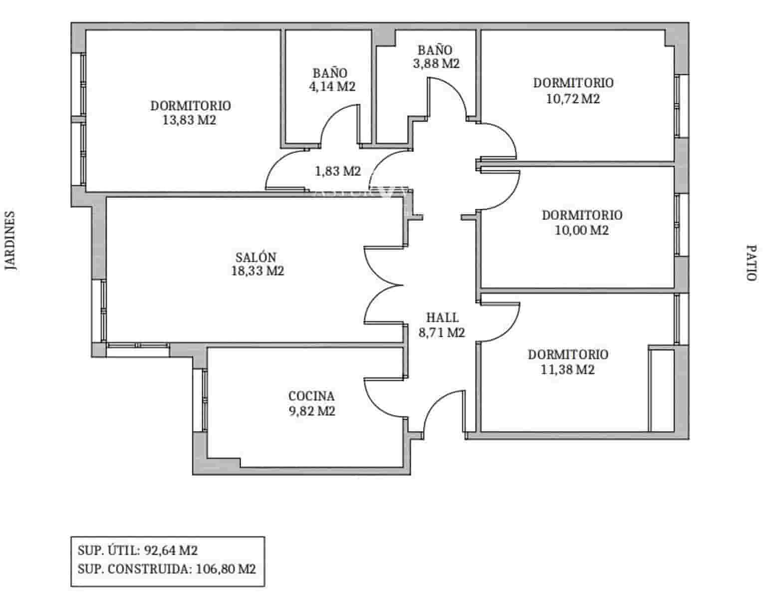 4 slaapkamer Flat te koop in Gijon met garage - € 337.000 (Ref: 9752577)