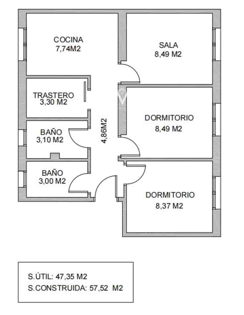 2 soverom Leilighet til salgs i Gijon - € 159 900 (Ref: 9752579)