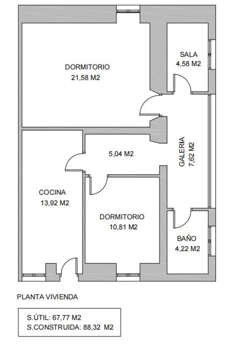 2 slaapkamer Villa te koop in Salas met garage - € 74.000 (Ref: 9762328)