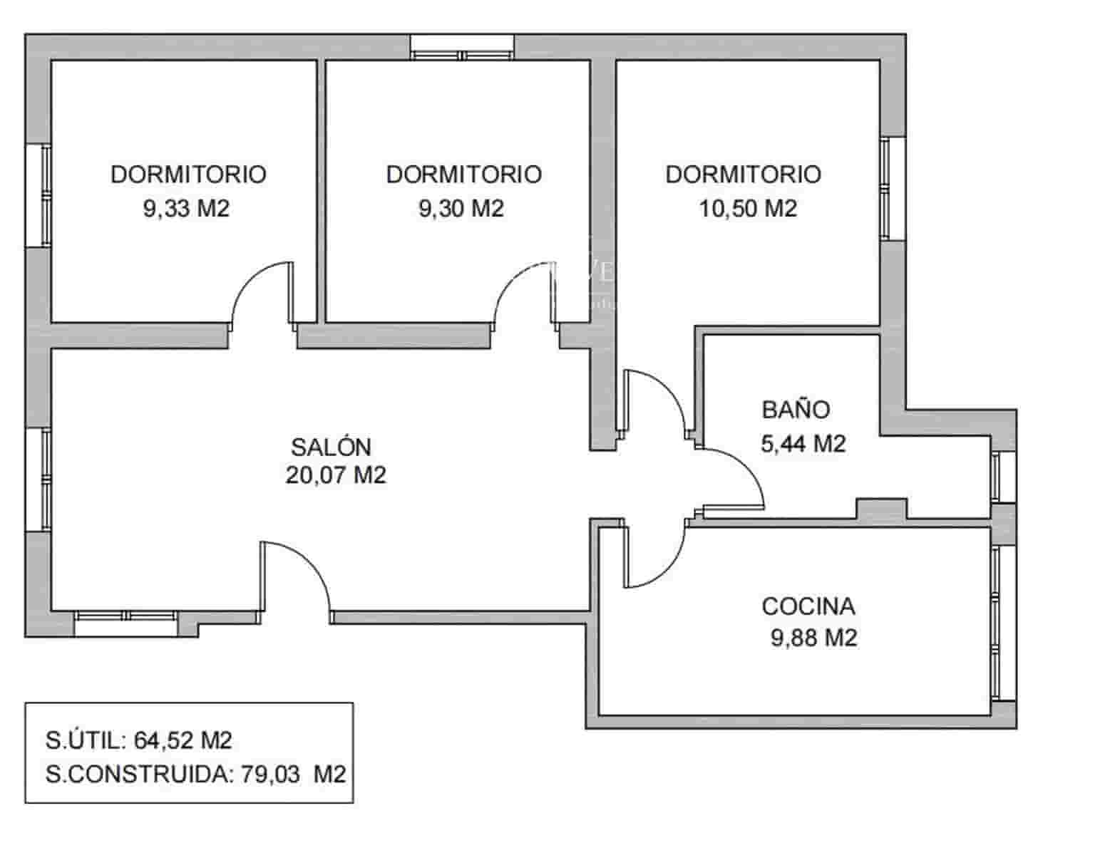 3 slaapkamer Flat te koop in Corvera de Asturias - € 95.000 (Ref: 9979316)