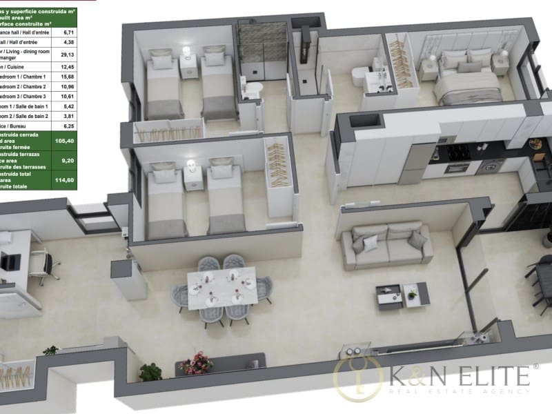 3 quarto Apartamento para venda em Castello de la Plana com garagem - 324 000 € (Ref: 9849478)
