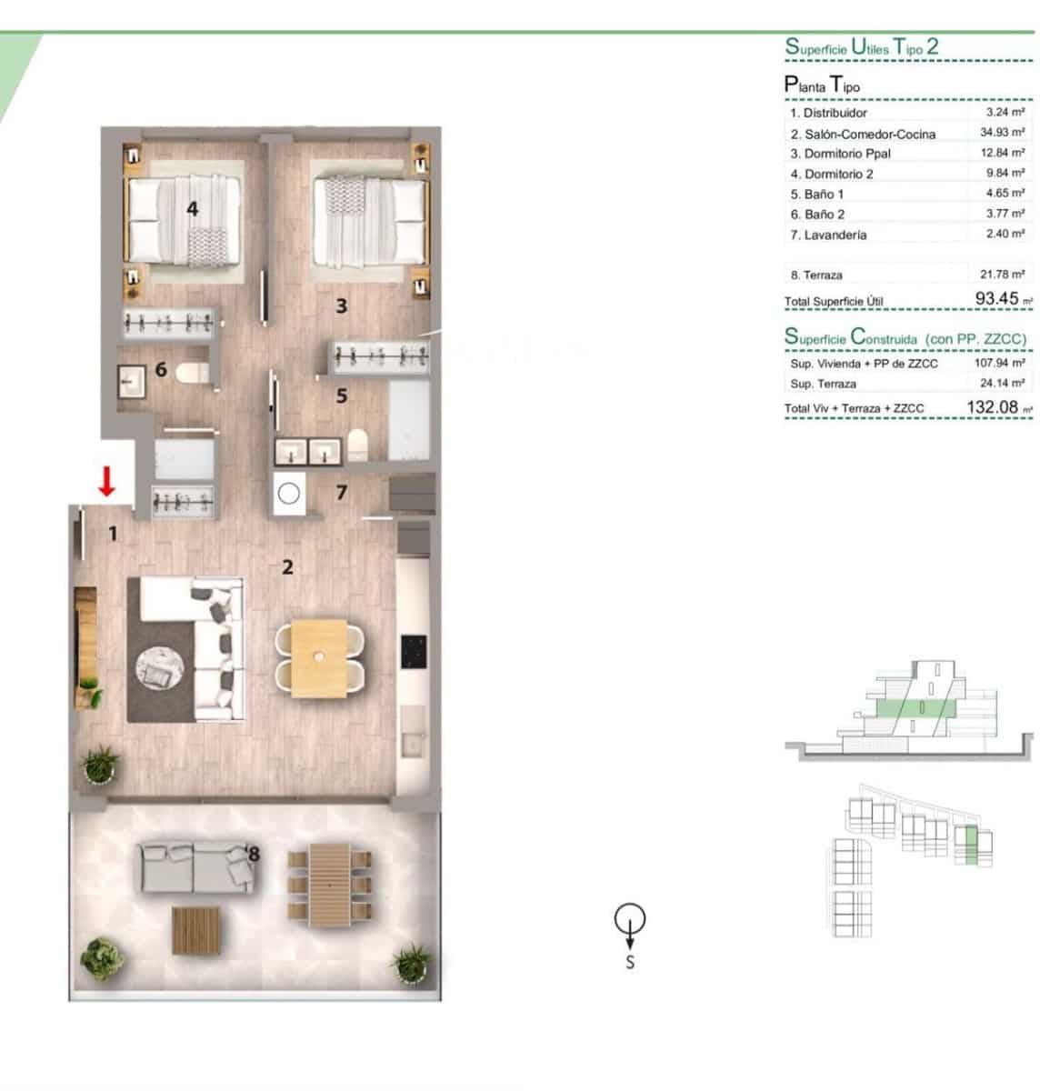 2 bedroom Flat for sale in Finestrat with pool garage - € 465,000 (Ref: 10042279)