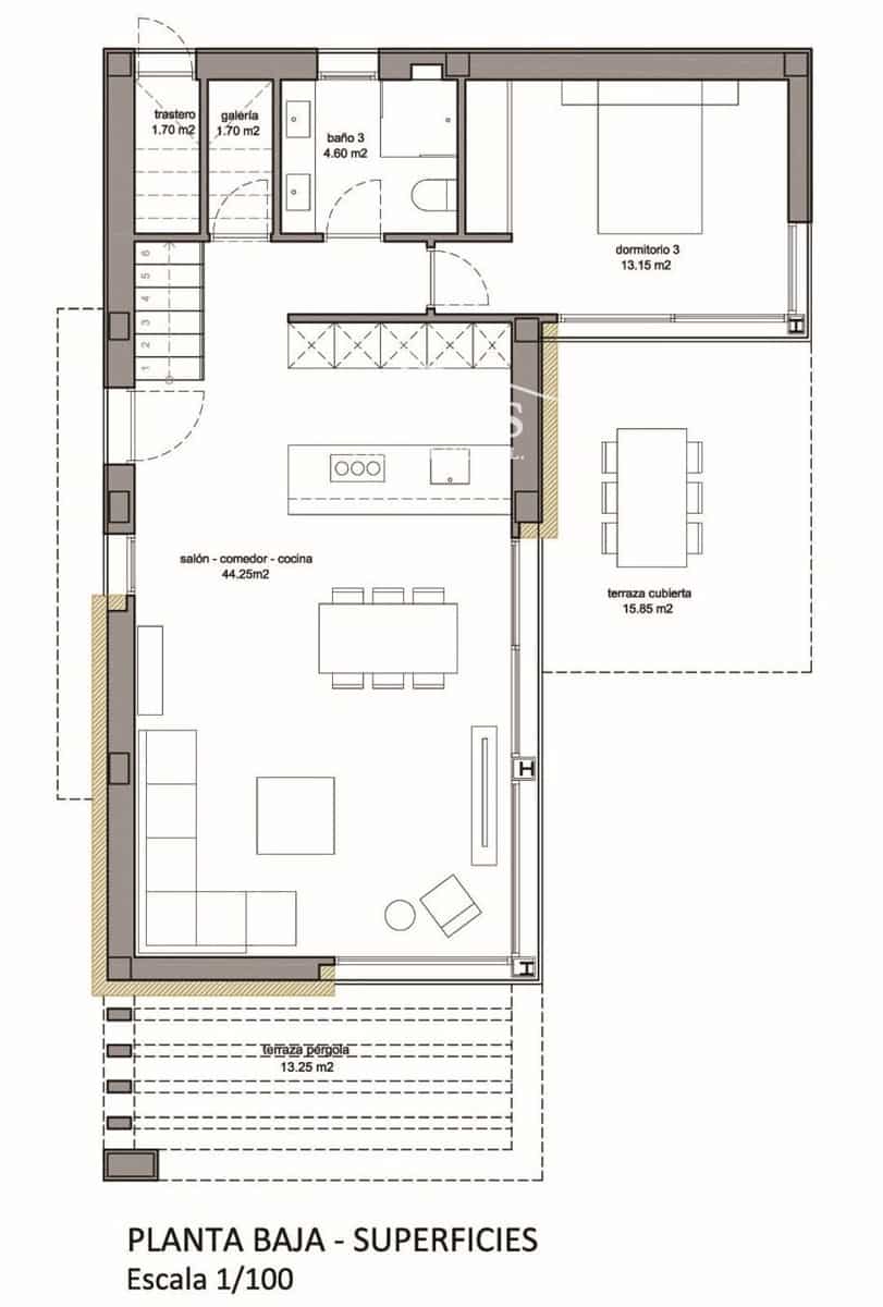 3 makuuhuone Huvila myytävänä paikassa Finestrat mukana uima-altaan 
autotalli - 850 000 € (Ref: 9816593)