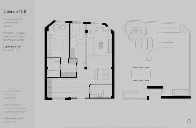 2 makuuhuone Kattohuoneisto myytävänä paikassa Moncofa - 189 000 € (Ref: 9781252)