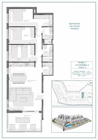 3 slaapkamer Appartement te koop in Vera met zwembad - € 265.000 (Ref: 9782524)