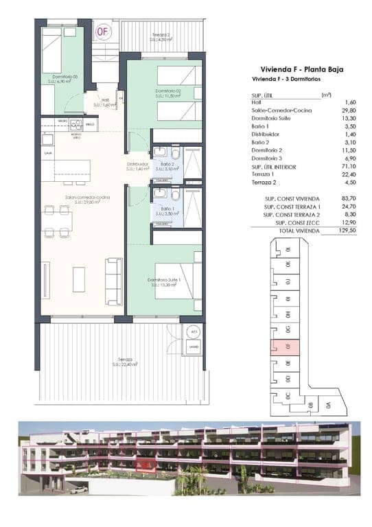 3 slaapkamer Appartement te koop in Benijofar met zwembad - € 328.000 (Ref: 9816124)