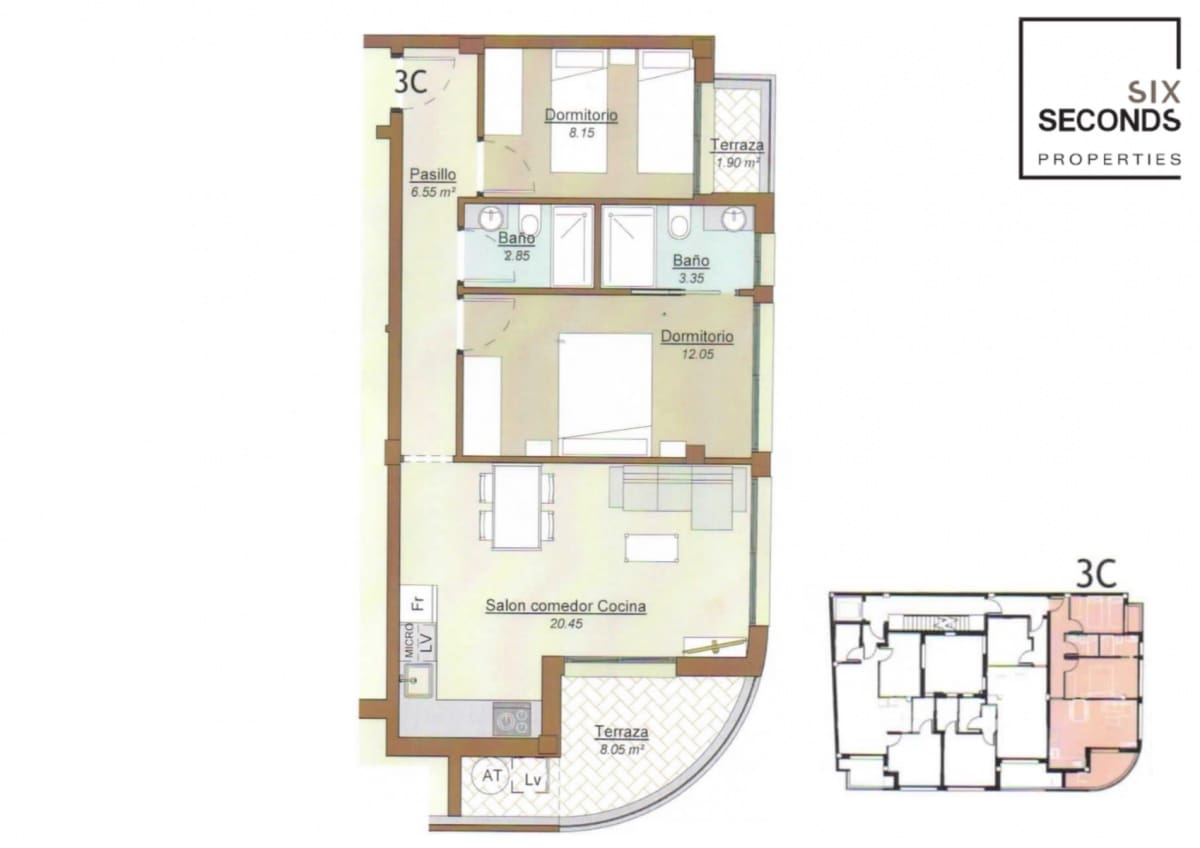 2 camera da letto Appartamento in vendita in Torrevieja con piscina - 280.000 € (Rif: 9946589)