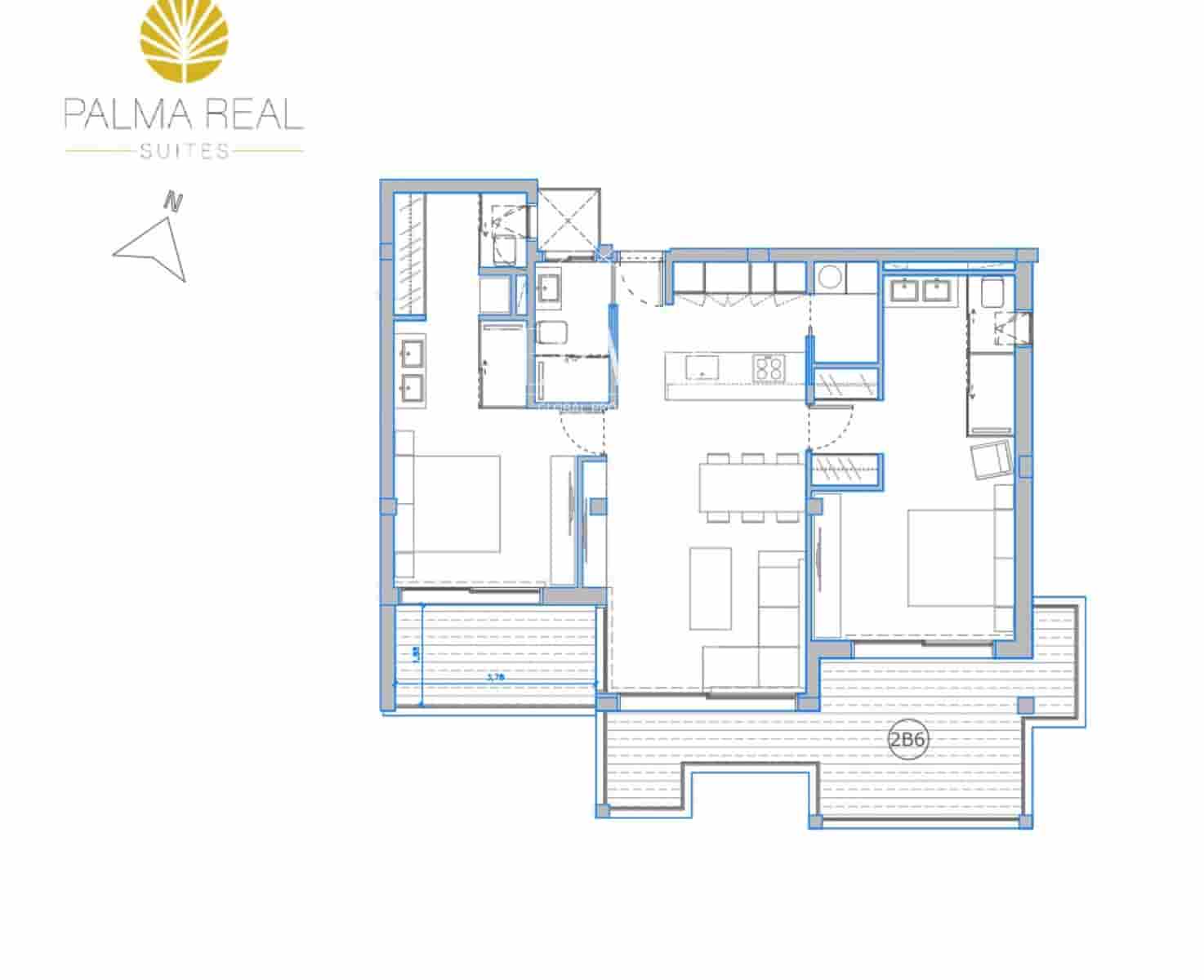 2 soveværelse Lejlighed til salg i Palm-Mar med swimmingpool garage - € 610.000 (Ref: 10103601)