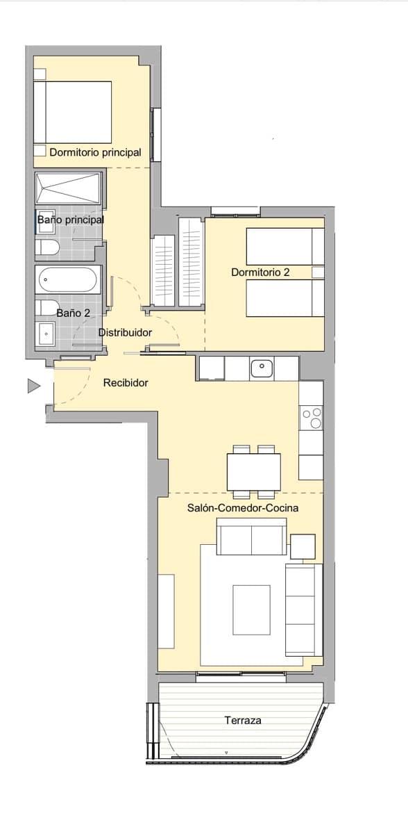 2 sovrum Lägenhet till salu i Malaga stad med pool garage - 580 000 € (Ref: 9805653)