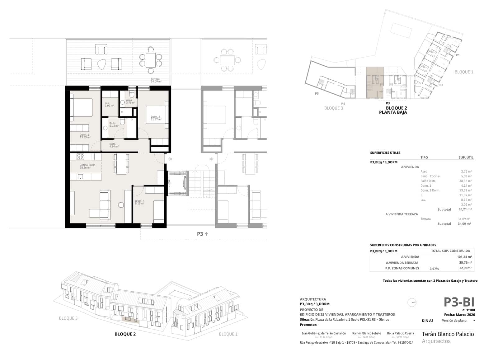 3 quarto Apartamento para venda em Oleiros com piscina garagem - 403 022 € (Ref: 9961690)