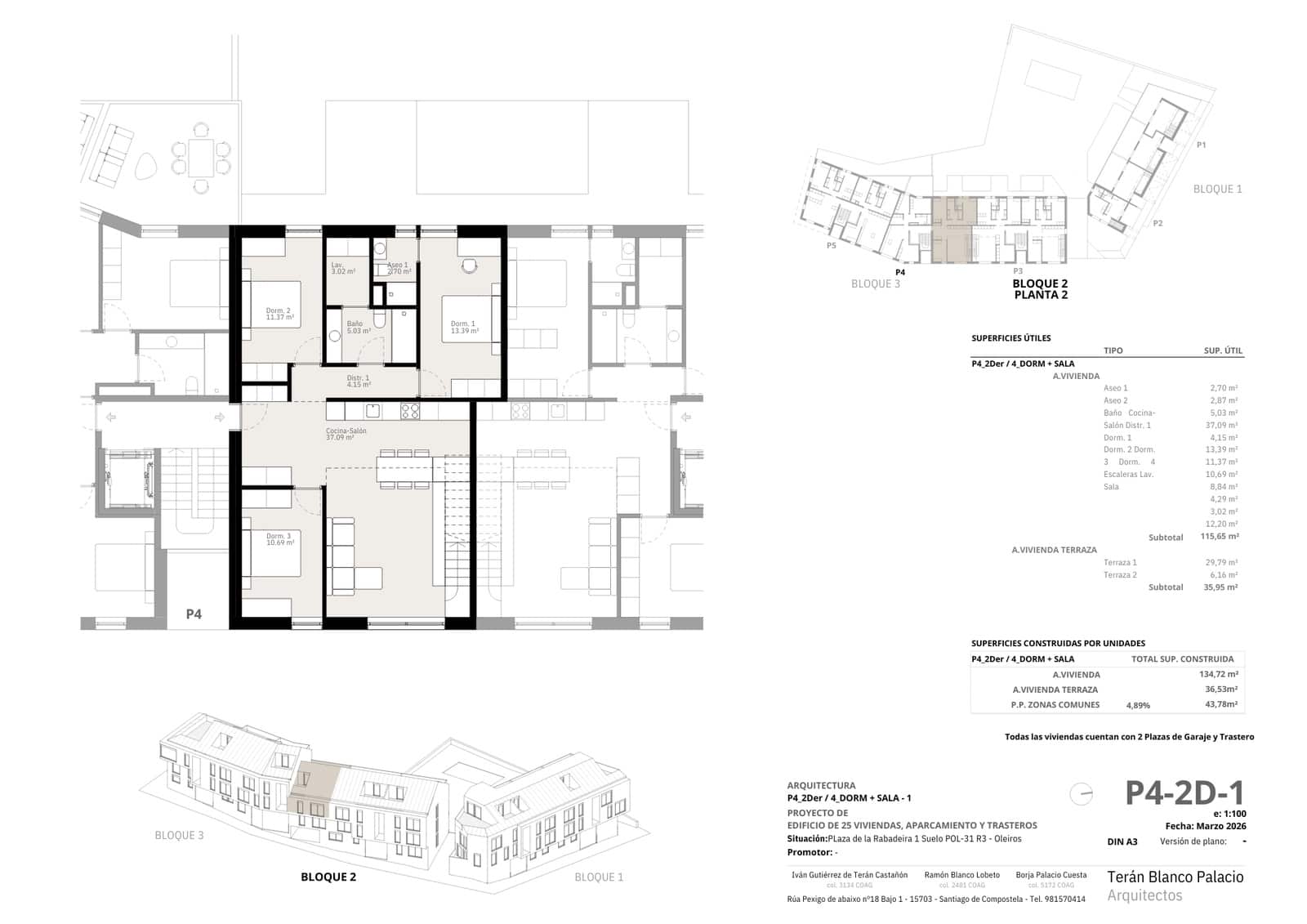 4 Zimmer Wohnung zu verkaufen in Oleiros mit Pool Garage - 534.782 € (Ref: 9961695)