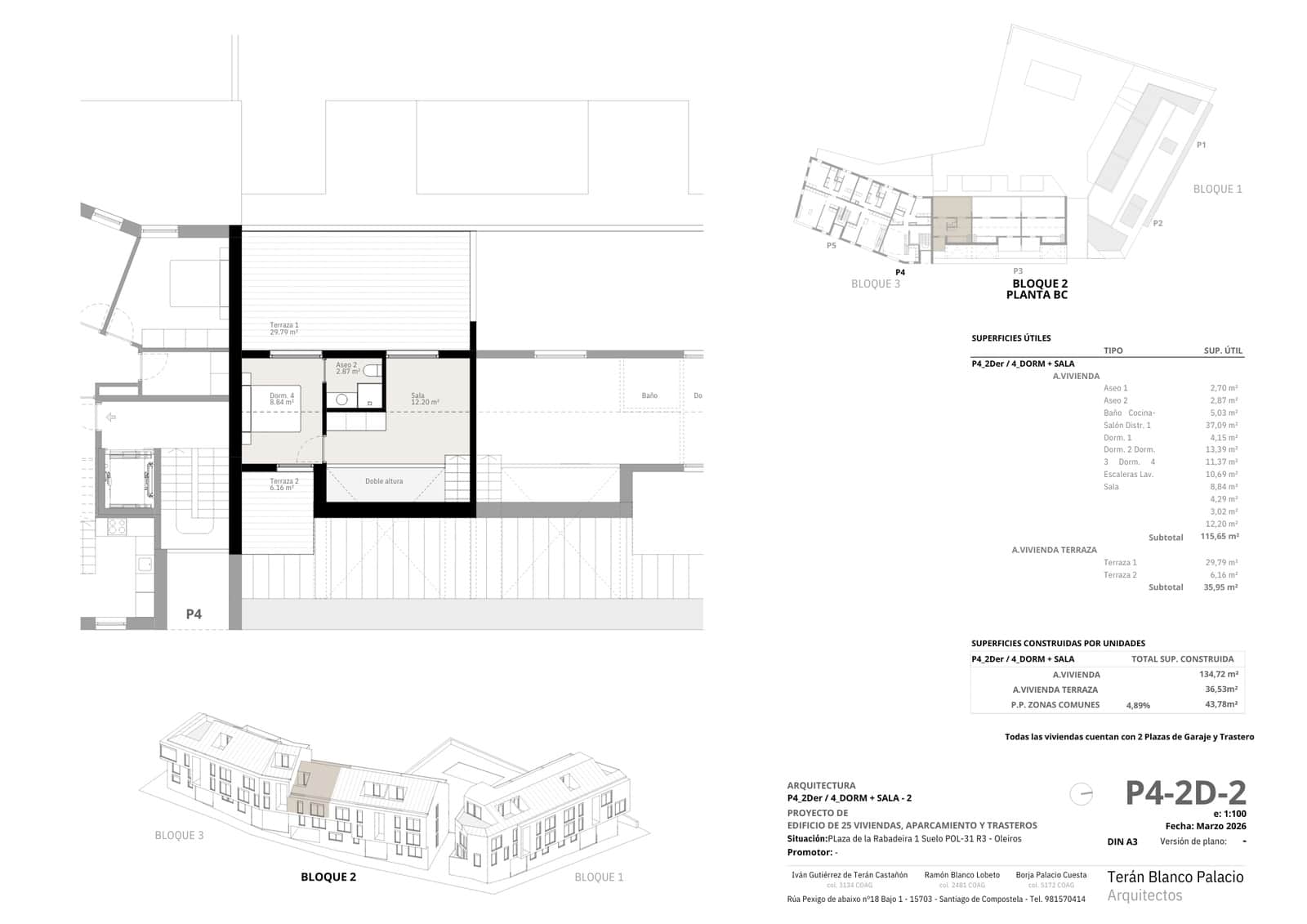 4 Zimmer Wohnung zu verkaufen in Oleiros mit Pool Garage - 534.782 € (Ref: 9961695)