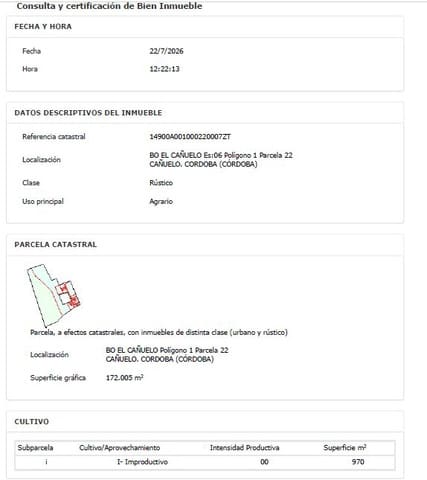 Grond te koop in El Higueron, Córdoba stad - € 58.000 (Ref: 10012744)